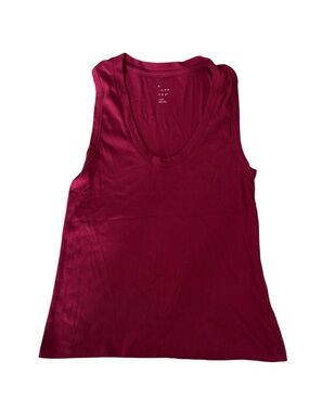 a new day Burgundy Scoop Neck Tank Top